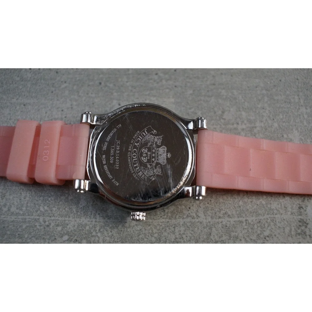Juicy Couture Womens Pink & Silver Quartz Watch JC.29.3.14.0232 New Battery